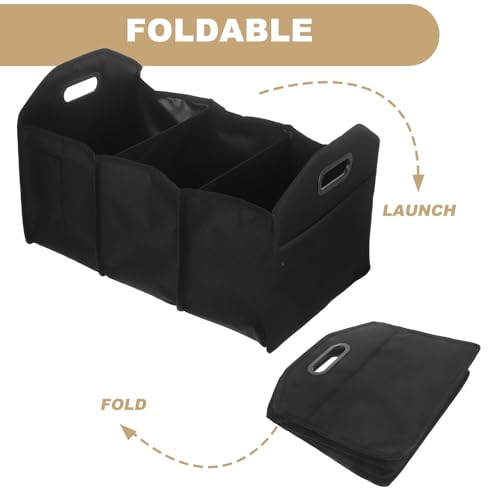 Foldable Car Trunk Oxford Cloth Storage Organizer, Black - view 3