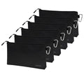 Premium Tool Pouch Zipper Bag, Small Tool Bag, Multipurpose Storage pouch, Heavy duty Flat Bottom Tool bag with YKK Zipper (6 pack Large 12inch Black)
