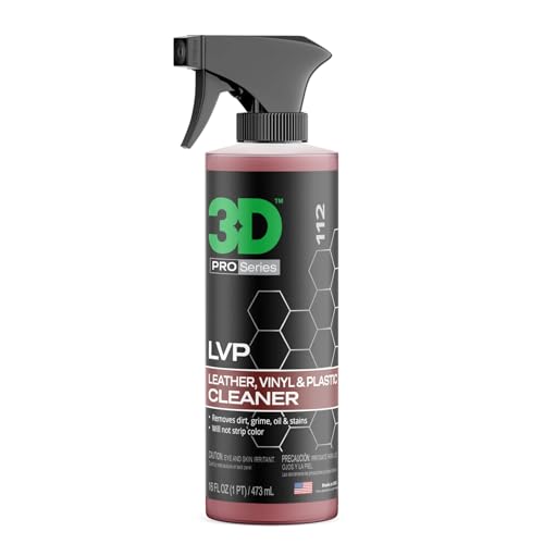 LVP Interior Cleaner - Removes Dirt, Grime, Grease, Oil & Stains from Leather, Vinyl & Plastic - Great for Seats, Steering Wheels, Door Panels, Dashboards - Car, Office, Home Use 16oz.