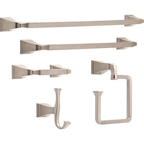 Dryden (1-Pack) Towel Hooks Brilliance Stainless Steel Double Bathroom Hooks Wall Mounted for Robes & Towels Hand Towel Hook Holder Kitchen, Bathroom Accessories 75135-SS - view 2