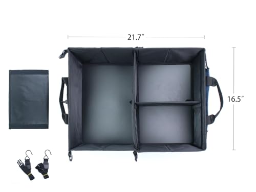 Trunk Organizer for SUV, Car & Truck - Premium Heavy Duty and Collapsible with 3 Adjustable Sizes - Lightweight and Portable Storage Organizer - Easy to Use and Install in Any Vehicle - view 3
