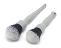 Synthetic Detailing Brush Set - Ultra-Soft Interior Car Cleaning Brushes for, Screens, Emblems, & Tight Spaces - Gray