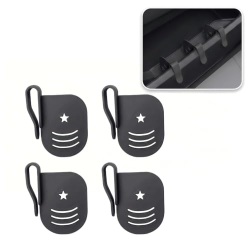 4 PCS Car Door Side Storage Partition, Divider Baffle Car Side Organizer, Car Door Compartment Storage Partition, Universal for Cars SUVs (Black)