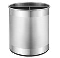 Extra Large Stainless Steel Kitchen Utensil Holder - 360° Rotating Utensil Caddy - Weighted Base for Stability - Countertop Organizer Crock With Removable Divider (Brushed Stainless Steel)