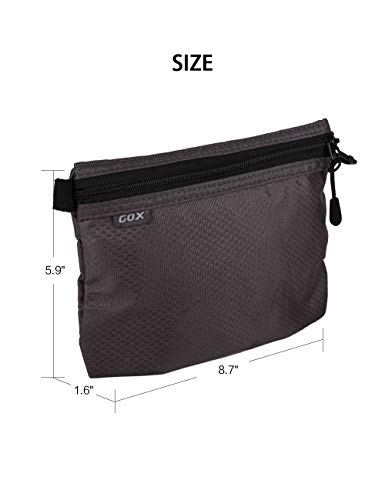 Small Toiletry Bag for Men Bulk Cosmetic Bag Dopp Kit Carry On Zipper Pouch Organization Nylon Packing Sack Wate Repellent(Grey) - view 2