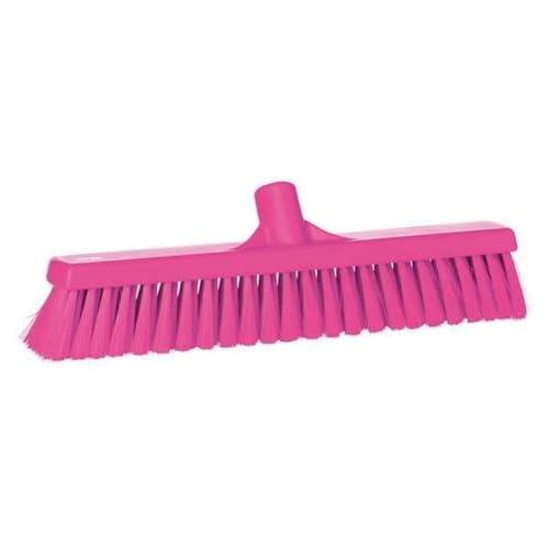 16 in Sweep Face Broom Head, Medium, Synthetic, Pink 31791-1 Each