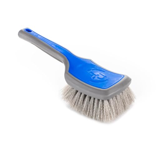 ProGrip XL Tire Brush - Ergonomic ProGrip Handle - Stiff Synthetic Bristles to Cut Through Grime - Avalanche
