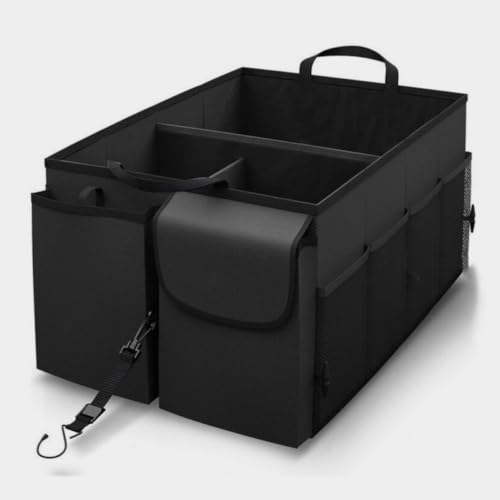 Car Trunk Storage Organizer, Black Oxford Cloth Multi-compartment Box - view 6