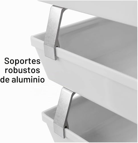 Facility 3 Tier Letter Tray, Side Load, Letter Size/A4, Desktop File Organizer, Plastic (White Color) - view 5