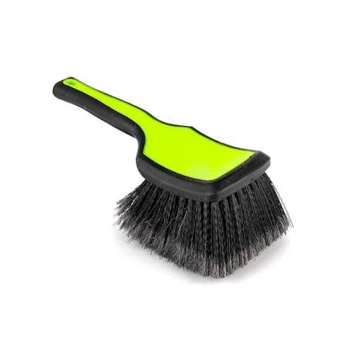ProGrip Wheel Face Brush - Ergonomic ProGrip Handle - Premium Wheel Cleaner Brush - Soft Flagged-Tip Bristles - Octane Ectoplasm