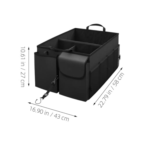 Car Trunk Storage Organizer, Black Oxford Cloth Multi-compartment Box - view 2