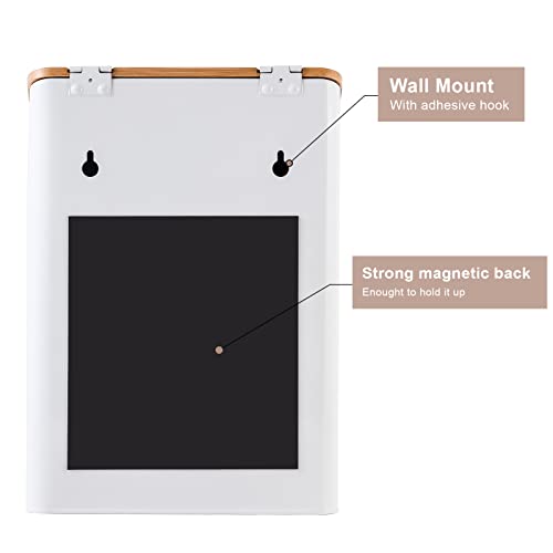 Magnetic Lint Bin for Laundry Room Organization and Storage,White - view 3