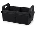 Car Organizer Caddy Oxford Quilted Trunk Organizer, Waterproof Storage Tote with Handles for Front Seat, Backseat, SUV, Truck, Van, Black
