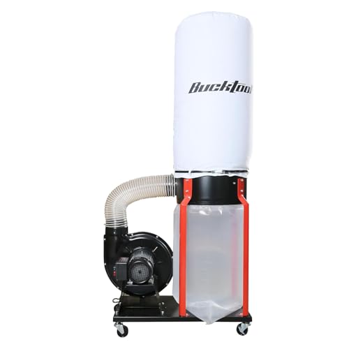 1-1/2 HP Dust Collector, Internal Dust Baffle, 1100 CFM Airflow