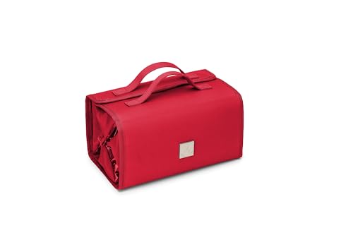Roll Up Makeup Bag, Travel Toiletry Bag for Women with 4 Clear TSA Approved Pouches, Hanging Travel Organizer, Folding Cosmetic Bag for Men and Women