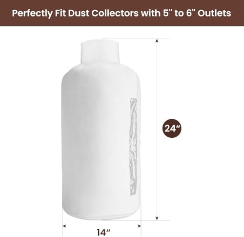 70334 Dust Collector Filter Bag for Wall Mount Dust Collectors, 1 Micron Dust Zipper Bags for POWERTEC DC5371/ 5372 and Grizzly, Wen, Rockler Delta, Shop Fox - view 2
