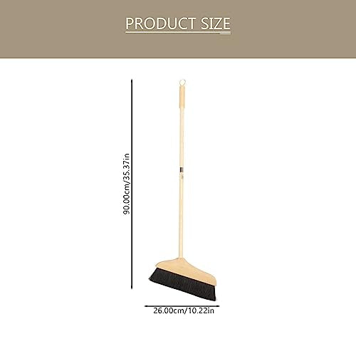 Broom Horse Hair Soft Bristle Wooden Handle Angle Broom Hair Removal Sweeper Carpet Cleaning Brush Floor Sweeping Broom - view 2