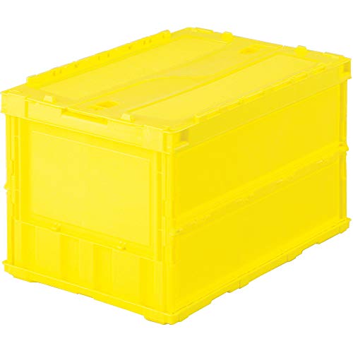 TR-C50B-Y Thin Folding Container, 16.9 gal (50 L) with Locking Lid, Yellow, Storage Box