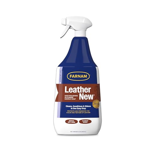 Leather New Easy-Polishing Glycerine Saddle & Leather Cleaner, 32 oz