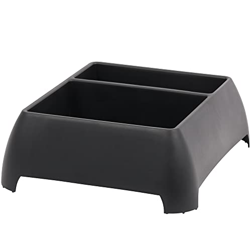 Heavy Duty Storage Organizer for Vehicle Trunk, Garage, Under Sink Organizer, Recycled Plastic, Made in USA (Black)