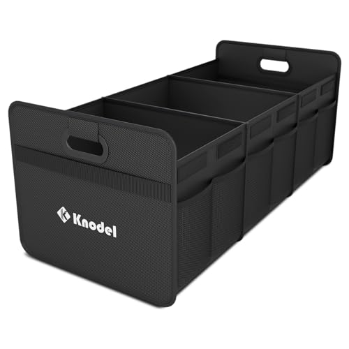 3 Compartments Trunk Organizer for Car and Sedan (Large, Black)