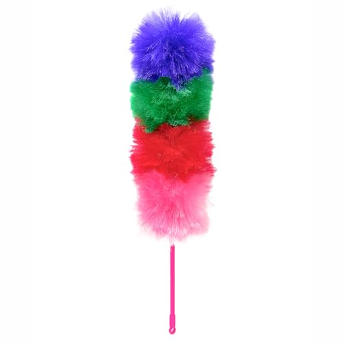 Kitchen + Home Large Static Duster - 27" Inch Electrostatic Feather Duster attracts dust Like a Magnet! - Peacock