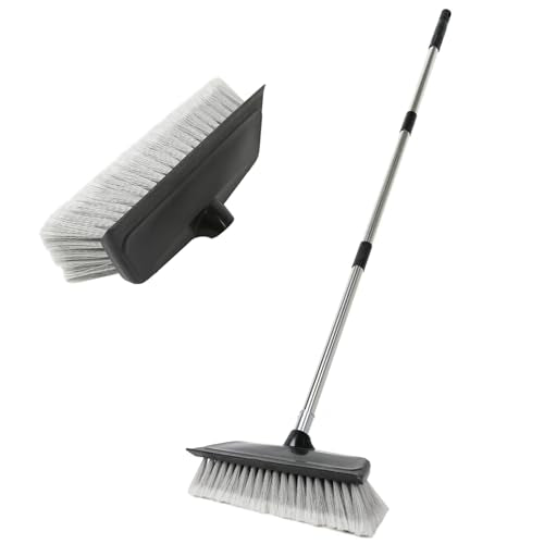 52" Dip Car Wash Brush with Long Handle for Washing Cleaning House Siding, Solar Panel, Auto Cars, SUV, Trucks, RV, Floors and More