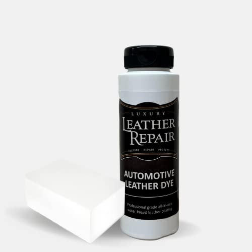 Luxury Leather Repair Automotive Leather Vinyl Repair Dye Color Restorer Compatible with BMW Interiors and Accessories - Applicator Included - Best Easy DIY Leather Dye (Oyster, 8oz)