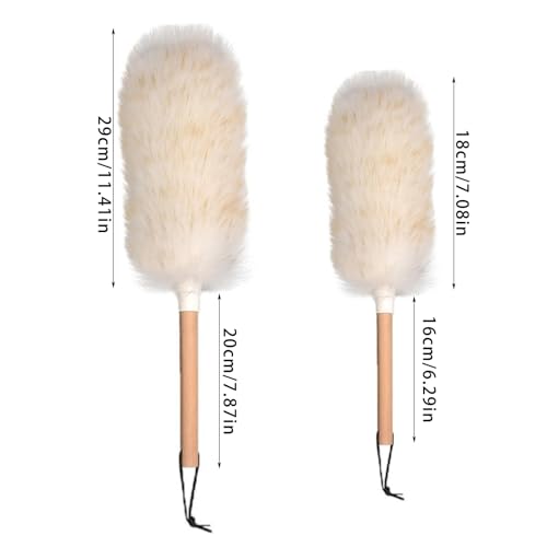 Wool Dusters Microfiber Dusting Wand with Bamboo Handle Car Dusters for Home Car Sweeping Dusts - view 6
