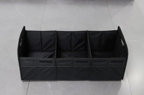 3 Compartments Trunk Organizer for Car and Sedan (Large, Black) - view 3
