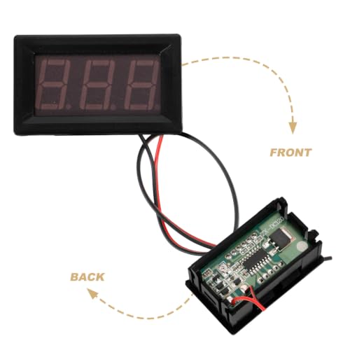 Digital Voltmeter Head 5-120v LED Display Two-Wire Black Plastic Gauge - view 3
