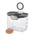 + by Progressive International Clear Plastic Airtight Food Baker's Kitchen Storage Organization Container Canister Set with Magnetic Accessories (Brown Sugar 1.4-Quart)