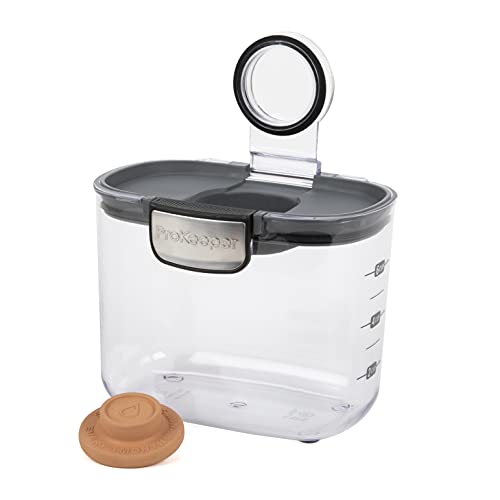 + by Progressive International Clear Plastic Airtight Food Baker's Kitchen Storage Organization Container Canister Set with Magnetic Accessories (Brown Sugar 1.4-Quart)