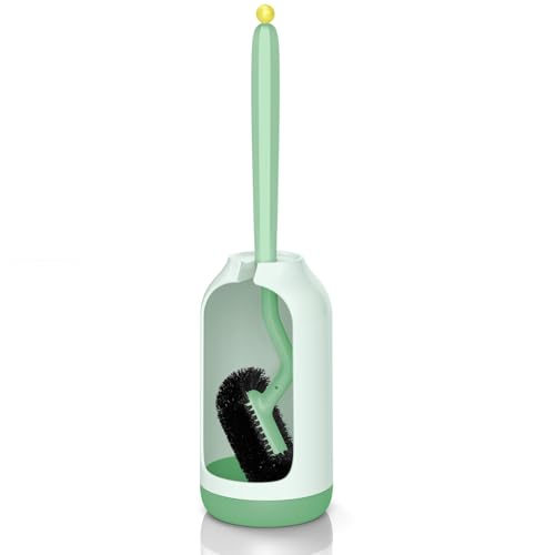 Toilet Bowl Brush Holder Set: Bathroom Deep Cleaning Scrubber