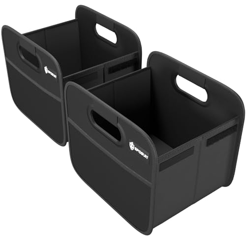 Trunk Organizer for Car - Split Car Storage Organizer, Black, 2 Pcs