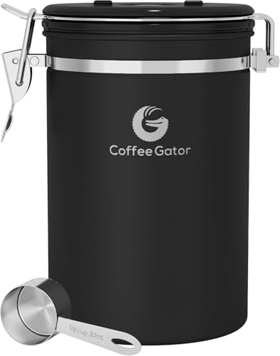 Coffee Canister, 22oz Airtight Stainless Steel Container