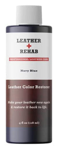 Leather Color Restorer - Navy Blue - Repair Couch, Car Seat, Furniture, Sofa, Bag, Shoes and Vinyl - 4 oz.