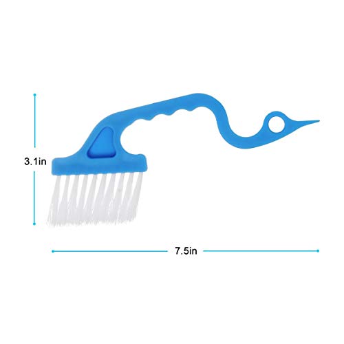 2pcs Hand-held Groove Gap Cleaning Tools Door Window Track Kitchen Cleaning Brushes (Sky Blue) - view 5