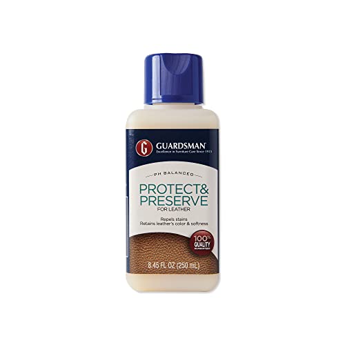 Protect & Preserve Leather Protector for Leather Furniture & Car Interiors | Small Leather Goods and Leather Shoe Cleaner, 8.4 Fluid Ounces