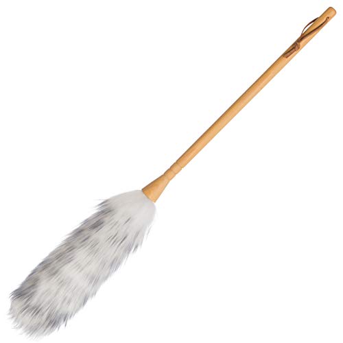 Lambswool Duster with Wooden Handle, 29.5 Inch