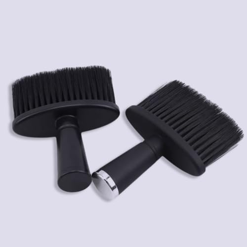 2pcs Neck Duster Brush for Hair Removal, Ergonomic Handle Black - view 5