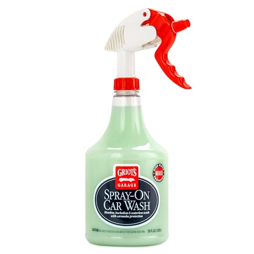 Spray-On Car Wash for Vehicle Cleaning and Detailing, Rinseless and Waterless, No Hose and Bucket Needed, With Carnauba Wax Protection, 11065, 35oz