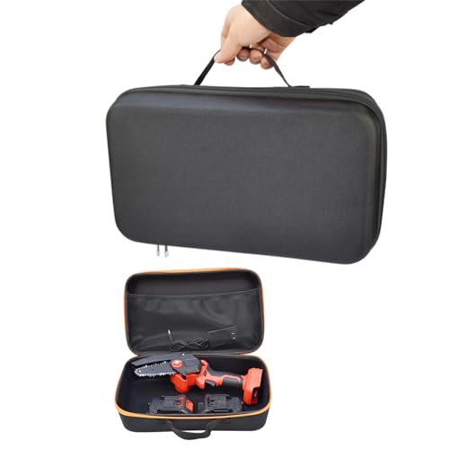 EVA Hard Tool Storage Case, Portable Zipper Carrying Case with Handle, Protective Organizer Bag for Power Tools, Hand Tools, Accessories and Equipment, Orange - view 2