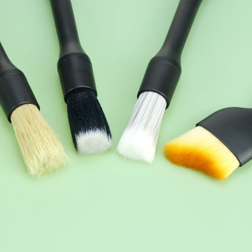 Car Detailing Brush Set for Interior & Exterior Cleaning, 7Pcs Ultra Soft to Hard Bristle Brushes for Dashboard, Leather, Wheels & Emblems, Auto Detailing Tools for Deep Car Care - view 4