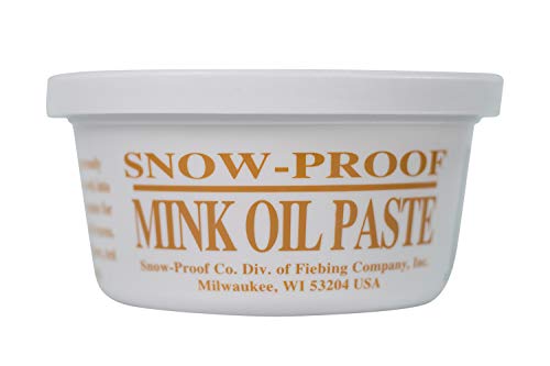 Snow Proof Mink Oil 3oz (85g) for Conditioning, Waterproofing, and Protecting Leather Bags, Shoes, Boots, and Other Leather Goods