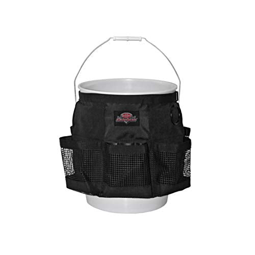Auto Boss Wash Boss Organizer for a 5 Gallon Bucket, with Fast-Drying, Exterior Mesh Pockets for Car Supplies, Allowing for Soap and Water in the Bucket, in Black, AB30060 - view 6