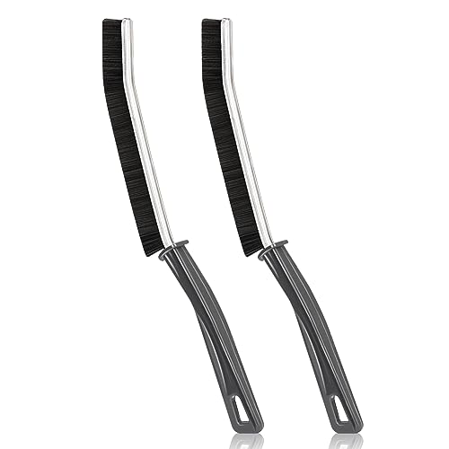 Crevice Cleaning Brush Hand-held Crevice Cleaning Tool, Gap Cleaning Brush, Crevice Cleaning Tool, Small Crevice Cleaning Brush for Kitchen Bathroom Tiles Window Track Cleaning Brush (2 Pack)