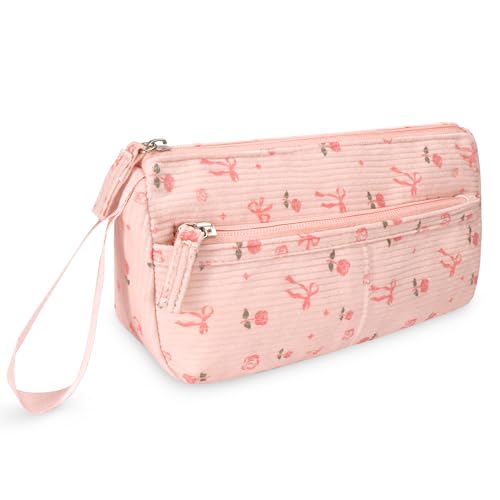 Pencil Case, Corduroy Triangle Makeup Bag Kawaii Pen Bag Pouch - view 7