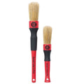 Detailing Boar Brush Set – 2 Piece Car Detailing Brushes with Stiff Boar-Style Bristles | Interior & Exterior Cleaning for Wheels, Engine Bays, Trims & Vents (17cm & 23cm)