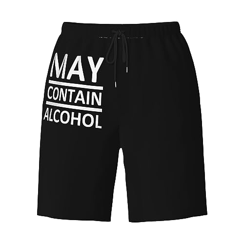 May Contain Alcohol Mens Swim Trunks Quick Dry Swim Shorts Swimwear Bathing Suits with Pockets - view 7